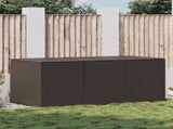 Garden Storage Box Poly Rattan 180x90x70 cm Brown 46478