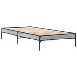 Bed Frame Grey Sonoma 80 x 200 cm Engineered Wood 8009131
