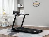 Folding Treadmill for Home Motorised Running Machine w/ LCD Display Black T3398P347524
