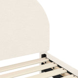 Children's Bed Frame with Headboard Cream 90 x 190 cm 42011033