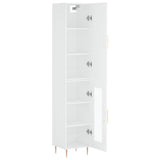 Highboard White 34.5x34x180 cm Engineered Wood 3199033