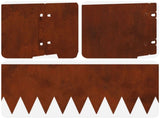 Lawn Edging 20 pcs 103 x 20 cm metal Rusty 8008285