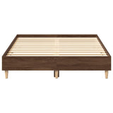 Bed Frame No Mattress Brown Oak 120x190 cm Small Double Engineered Wood 861081
