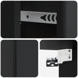 Wall-Mounted Bedside Cabinet 2 pcs Black 34.5 x 33 x 20 cm 899108