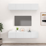 TV Cabinets 4 pcs White 80x30x30 cm Engineered Wood 3114182