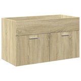 Bathroom Sink Cabinet with Built-in Basin Sonoma Oak 3324984