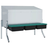 Chicken Nesting Box 3 Compartments with Legs Galvanised Steel 4104904