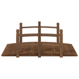 Garden Bridge with Railings 150x67x56cm Solid Wood Spruce 363356