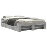 Bed Frame without Mattress Concrete Grey 120x200cm Engineered Wood 3295481