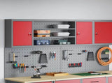 Tool Cabinet with Shelf Red and Grey 150 x 20 x 55 cm Steel 4103476