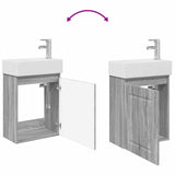 Bathroom Vanity Unit with Tap Grey Sonoma 45.5 x 22.5 x 84 cm 889517