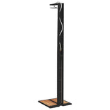 Outdoor Shower Black 50x55x224 cm Poly Rattan and Acacia Wood 368206