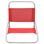 Folding Beach Chairs 2 pcs Red Fabric 310367