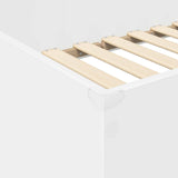 Loft Bed Frame with Desk White 75 x 190 cm Engineered Wood 3410427