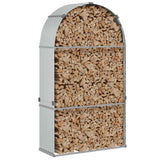 Log Holder Silver 120x45x210 cm Galvanised Steel 364592