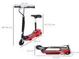 Powered E-Scooter Ride-On, with Brakes, Adjustable Seat, Adjustable Handlebars, Red T3398P349428