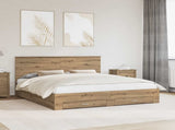 Bed Frame with Drawer Artisan Oak 180 x 200 cm Engineered Wood 3409623