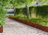 Lawn Edging 20 pcs 103 x 30 cm Steel Rusty 8008517