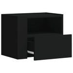 ZNTS Wall-mounted Bedside Cabinets 2 pcs Black 45x30x35 cm 848314