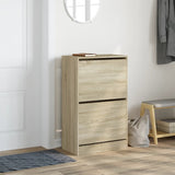 Shoe Cabinet Sonoma Oak 60x34x96.5 cm Engineered Wood 839947