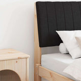 Upholstered Headboard Black 90 cm Solid Pine Wood 879416
