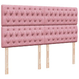 Box Spring Bed with Mattress Pink 200x200 cm Velvet 3291013