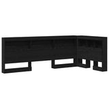 Storage Headboard with Shelf Black Oak 80 cm Engineered Wood 3335446