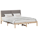 Bed Frame with Headboard Brown 160 x 200 cm Solid Pine Wood 3394411