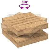 Coffee Table 360-Degree Rotatable Artisan Oak 70x70x34.5 cm 858487