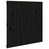 Wall Headboard Black 108x3x110 cm Solid Wood Pine 824927