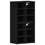 Shoe Cabinet 2 pcs Black Oak 52 x 30 x 50.5 cm Engineered Wood 862790