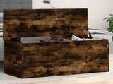 Storage Box Smoked Oak 100x42x46 cm Engineered Wood 840664
