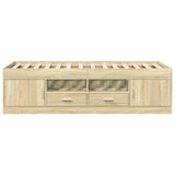 Daybed Sonoma oak Engineered wood Small Single Daybed 3280260
