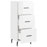 Sideboard High Gloss White 34.5x34x90 cm Engineered Wood 828622