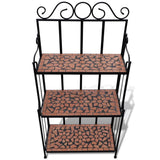 Plant Stand Plant Display Terracotta Colour Mosaic Pattern 41131