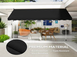 3x1.5m Adjustable Outdoor Aluminium Frame Awning Black T3398P315938