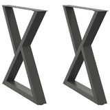 Dining Table Legs 2 pcs Anthracite 70x cm Steel 4012726