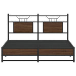 Bed Frame without Mattress Brown Oak 137x190 cm Engineered Wood 4107015