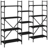 Bookshelf Black Engineered Wood Tall Bookshelf Rectangular 838873