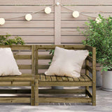Garden Sofa Natural Wood Impregnated Pine Wood Standard Modular 837906