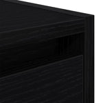 ZNTS Wall-mounted Bedside Cabinet Black Oak 38x34x40 cm 861249