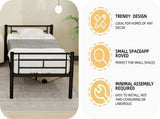 Black reinforced metal bunk bed with iron art on top and bottom, dormitory/children's room double W3987P434159