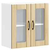 Kitchen Wall Cabinet with Glass Door Lucca Sonoma Oak Engineered Wood 853910