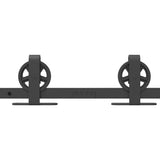 Sliding Door Hardware Kit 366 cm Steel Black 3295799