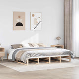 Bed Frame without Mattress 200x200 cm Solid Wood Pine 3302321