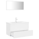 ZNTS Bathroom Furniture Set White Engineered Wood 3071684