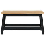 Dining Bench EKAI Black 91.5 x 29 x 45.5 cm Solid Pine Wood 42037009