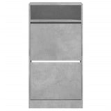 Shoe Cabinet Concrete Grey 60x34x116 cm Engineered Wood 840018