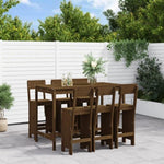 7 Piece Garden Bar Set Honey Brown Solid Wood Pine 3157814