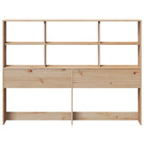 Headboard with Storage 120 cm Solid Wood Pine 855666